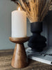 Bougeoir pour bougie pilier – Conique wood 10cm