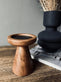 Lysestage til bloklys – Konisk wood 10cm - VIAMAJA.DK
