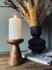 Bougeoir pour bougie bloc - Conique wood