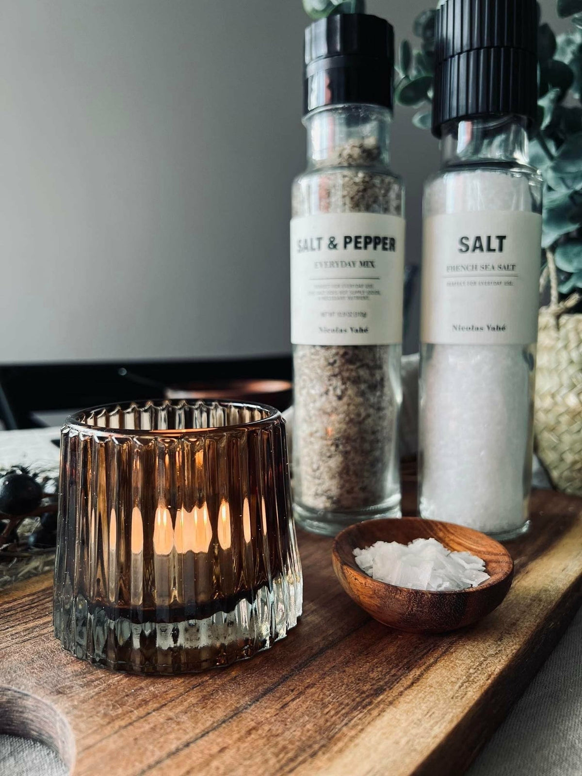 Lysestage til fyrfadslys - Dark brown - VIAMAJA.DK