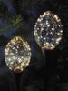 Boules lumineuses sur piquet - lot de 2 avec solaire