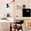 Tableau mural magnétique en verre - Noir 45x45
