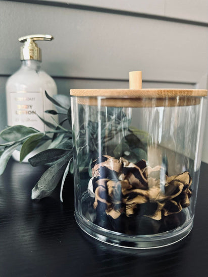 Makeup organizer - Akryl og bambus - VIAMAJA.DK
