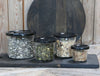 Pot à confiture avec couvercle étoilé noir - 120 ml