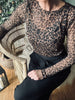 Blouse en mesh Léopard