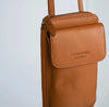 Sac bandoulière pour téléphone FREJA Cognac, cuir cognac