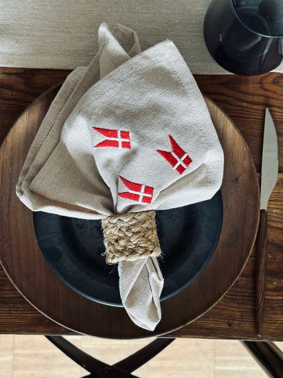 Mundservietter med flag – 4 stk - VIAMAJA.DK
