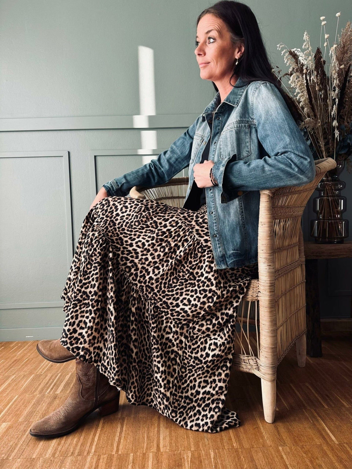 Nederdel Boho Leopard - VIAMAJA.DK