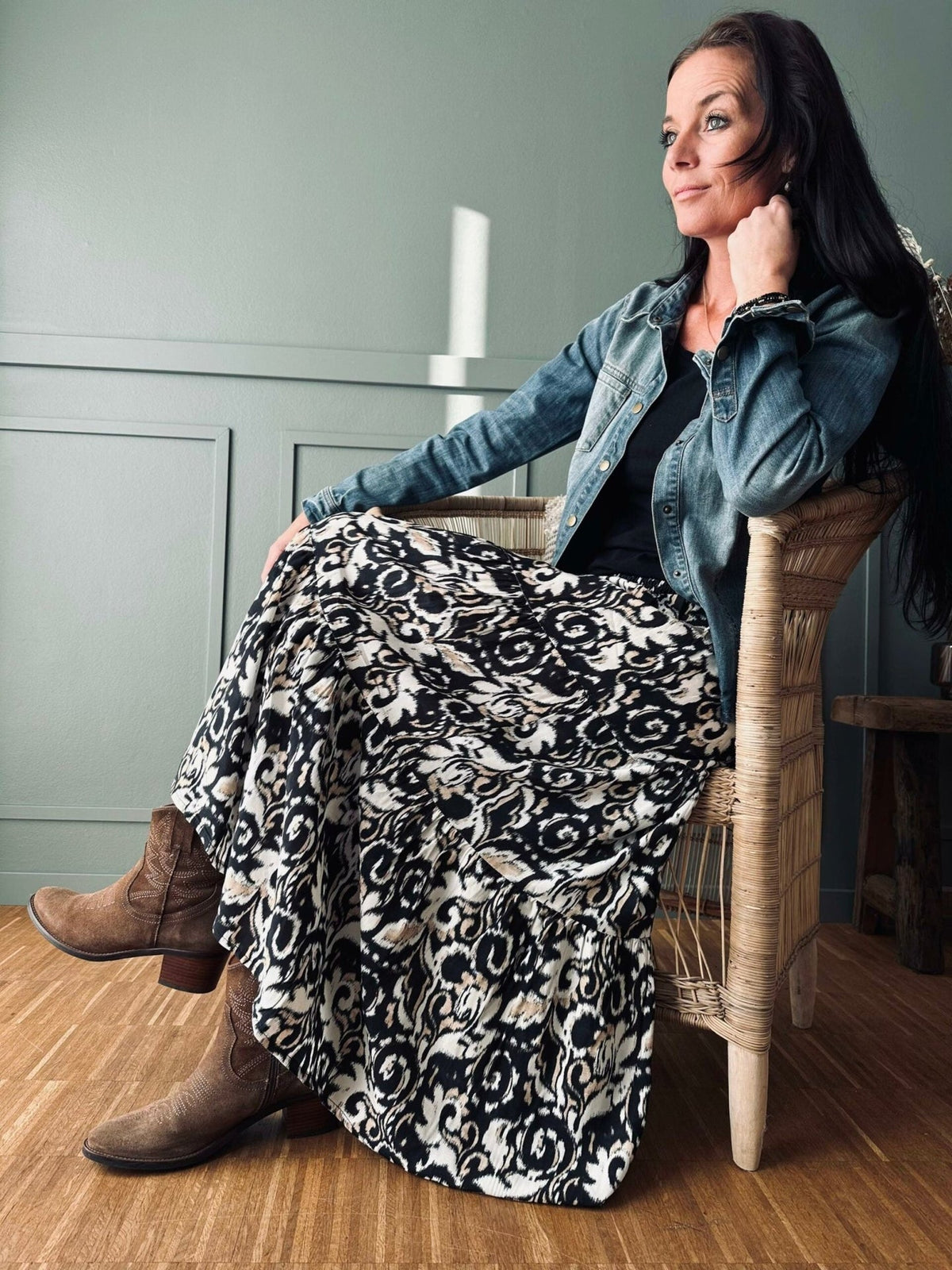 Nederdel Boho – VIGA BLACK - VIAMAJA.DK