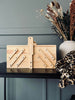 Boîte de rangement en bois pour fil à coudre, etc.