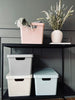 Boîte de rangement avec couvercle - Grise