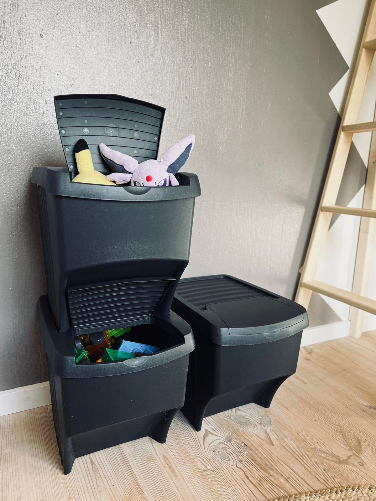 Opbevaringskasser 3 stk - RECYCLING - VIAMAJA.DK