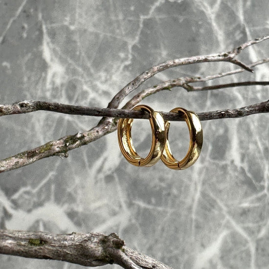 Øreringe Alicia golden 18K forgyldt - VIAMAJA.DK