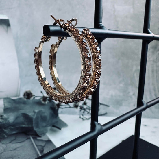 Øreringe Smilla Hoops - Champagne - VIAMAJA.DK
