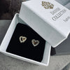 Puces d’oreilles CILIA cœur plaqué or avec zircons