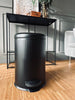Poubelle à pédale en métal noir - 20 litres
