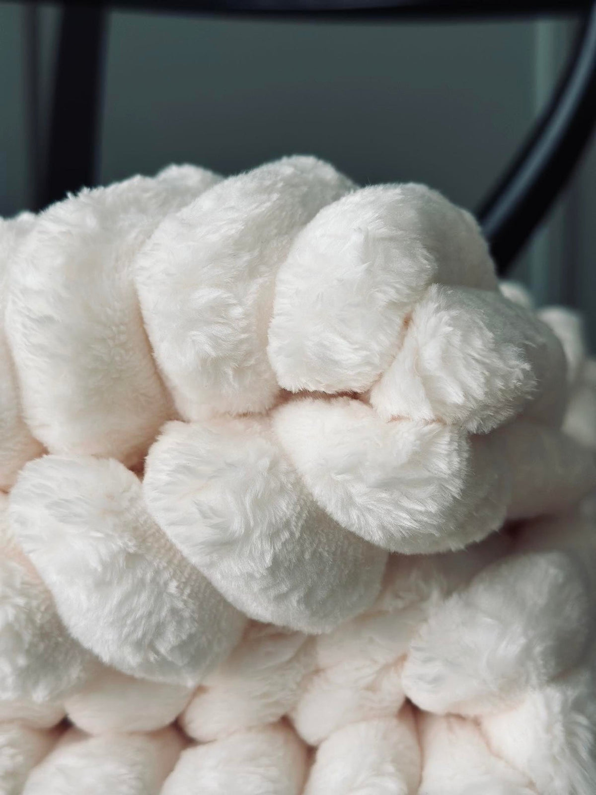 Plaid fleece white - SUPER SOFT - VIAMAJA.DK
