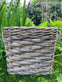 Plantekurv - Grå Rattan - Stor - VIAMAJA.DK