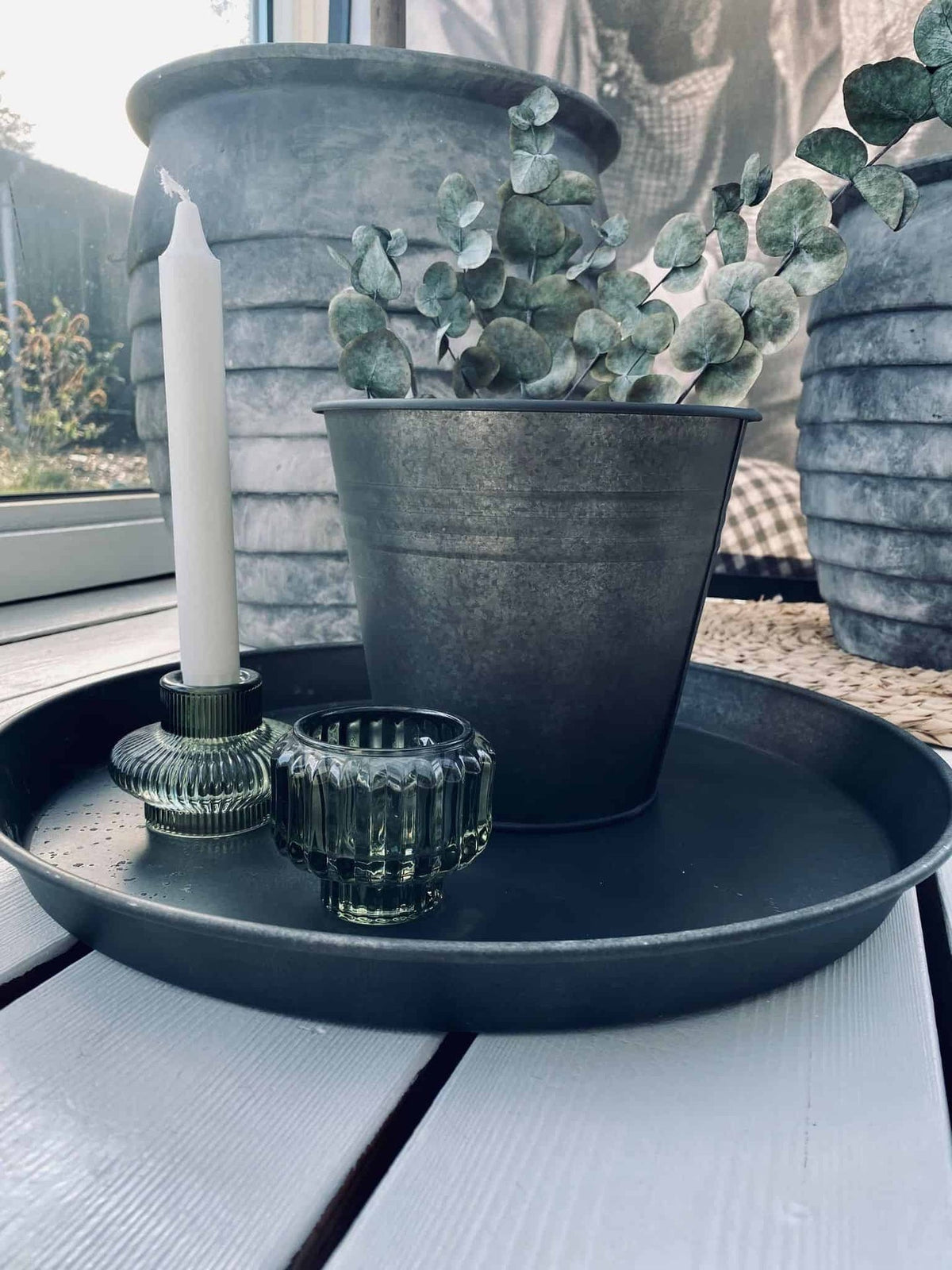 Potte - Black Zink - 17x19cm - VIAMAJA.DK