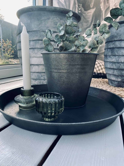 Potte - Black Zink - 17x19cm - VIAMAJA.DK