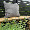 Coussin en velours gris - Garnissage inclus