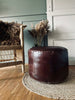 Pouf à dessus lisse - Brown
