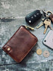 Portefeuille MILANO en cuir souple / Brandy