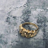 Bague - plaquée or au look chaîne