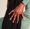 Bague organique plaquée or