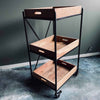 Chariot roulant avec 3 plateaux - Design industriel