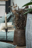 Bougie rustique gris lin