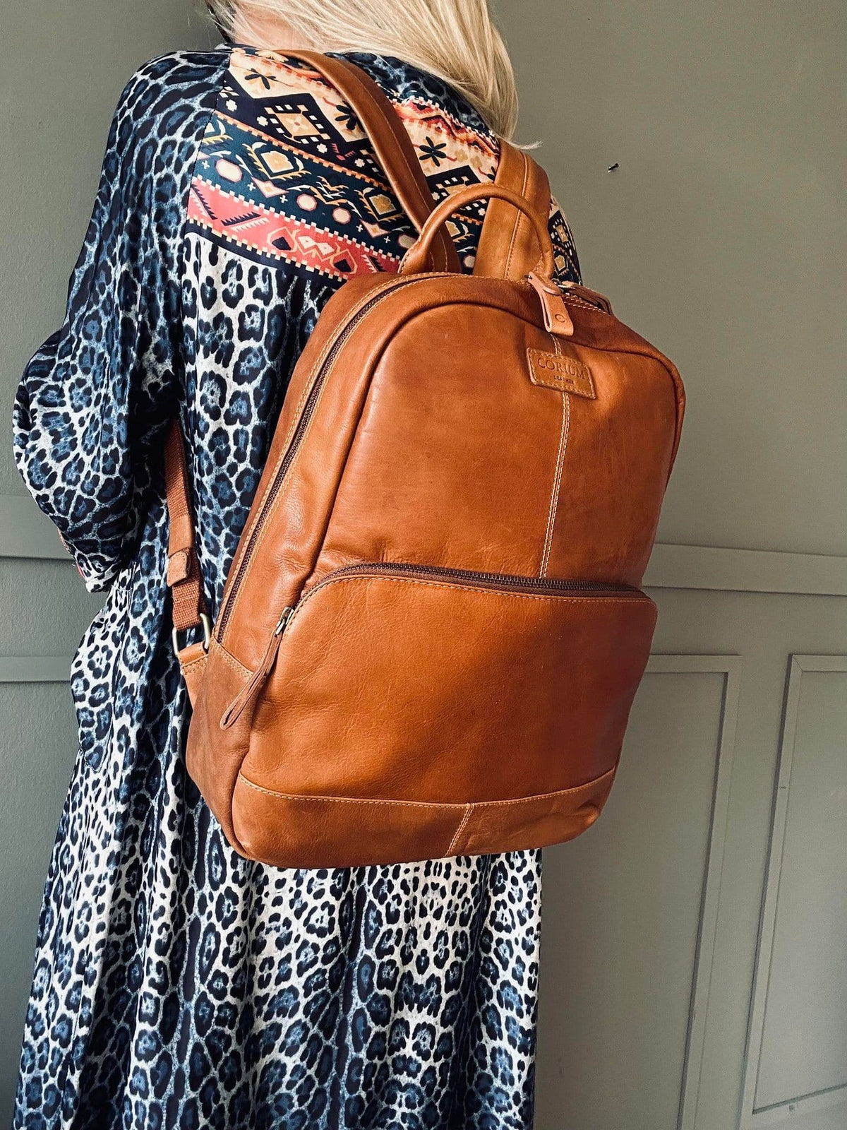 Rygsæk Cognac leather - VIAMAJA.DK