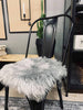 Lot de coussins de siège / 4 pcs - Fausse fourrure - Gris clair