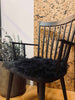 Lot promotionnel de coussins de siège / 4 pcs – Fausse fourrure – Noir