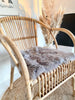 Assise en peau de mouton gris clair - 40x40