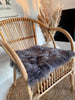 Coussin d’assise – Peau de mouton gris foncé
