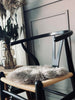 Assise en peau de mouton Ø 34 cm - peau de mouton moka