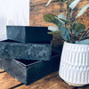 Lot de 3 caisses de rangement - Effet béton