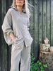 Ensemble avec chemise gaufrée et pantalon - Coton beige foncé