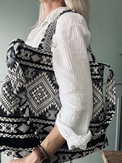 Shopper Black boheme – Perfekt til yoga - VIAMAJA.DK