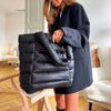 Shopper en peau d’agneau ultra douce - Noir