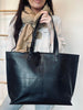 Shopper Jessie black leather – Léger