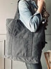 Sac cabas Nature Toile - Black stone