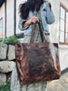 Shopper XL OLINE DARK URBAN - Cuir de buffle