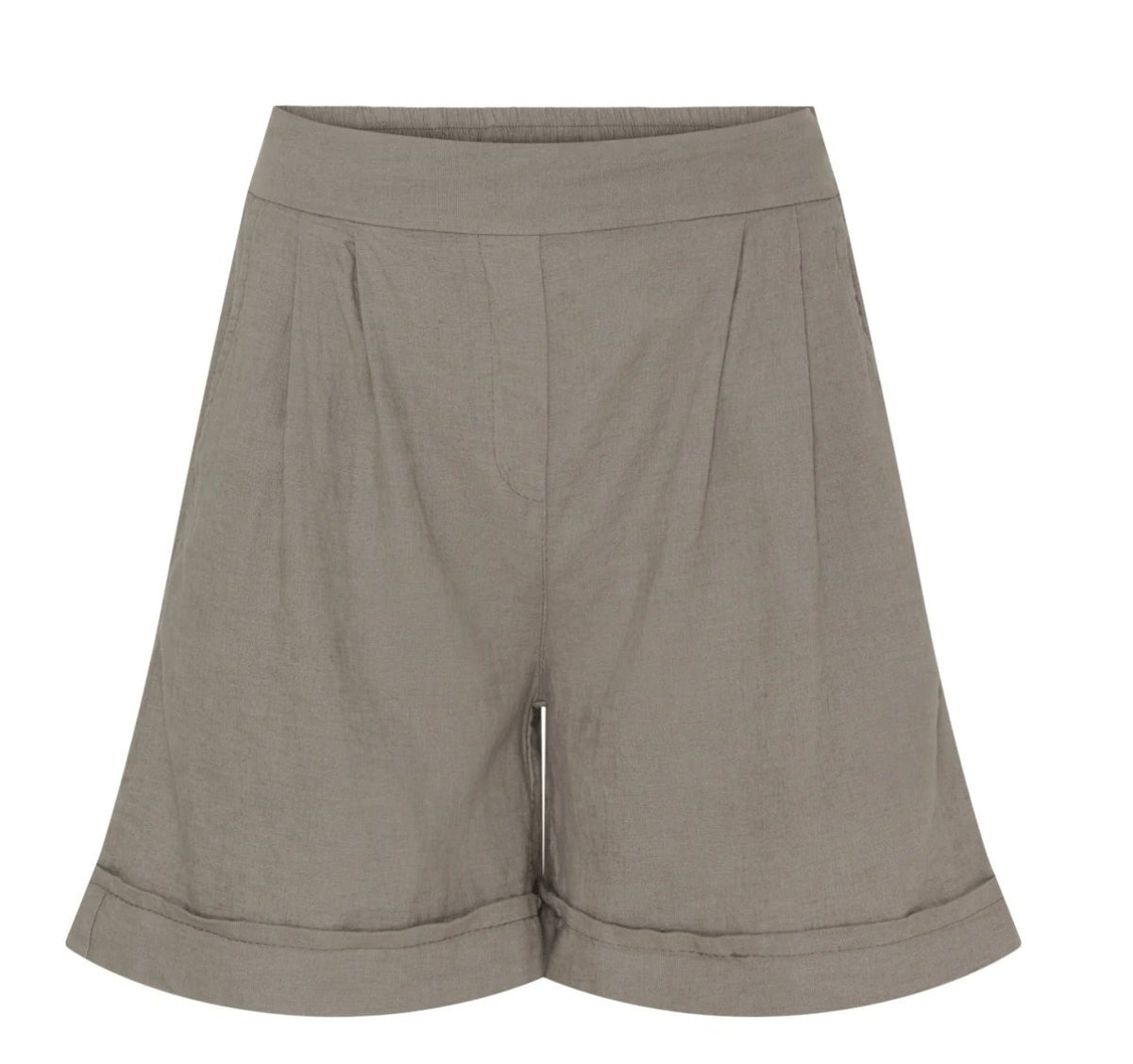 Shorts Hør – Fango / beige - VIAMAJA.DK
