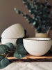 Bols en porcelaine blanche avec or - Assortiment
