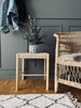 Tabouret avec assise en tressage naturel