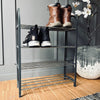 Étagère à chaussures avec sommet arrondi - Gris