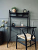 Bureau avec étagère - Métal noir