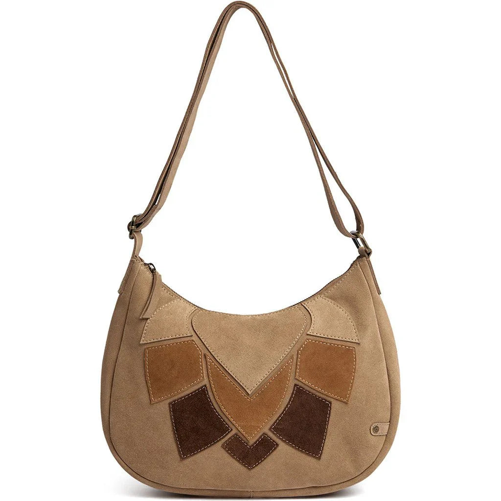 Sac bandoulière Florence en daim - Sable